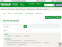 Tablet Screenshot of jobs.macmillan.org.uk